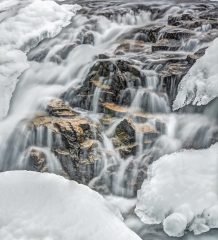 Willow River Falls Detail -- Winter